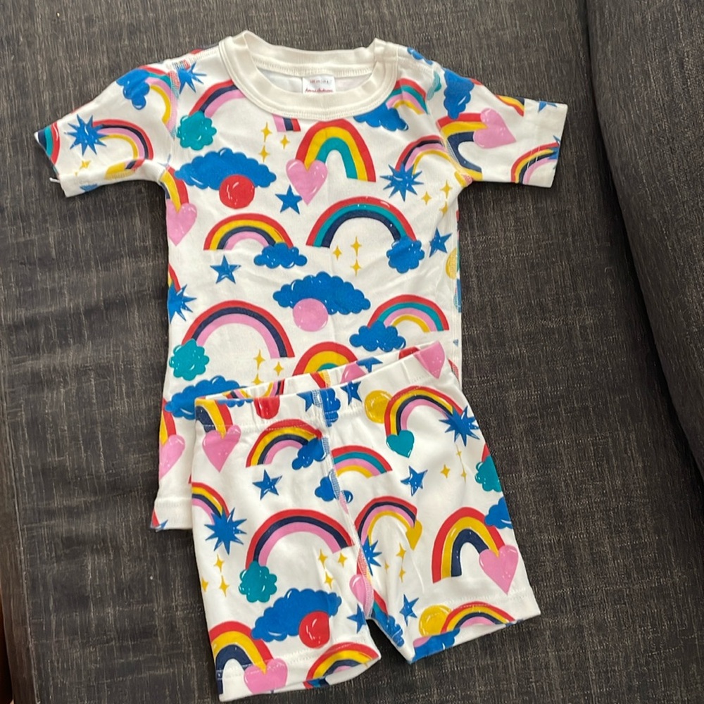 Hanna Andersson Short John Pajama set. Size 4T